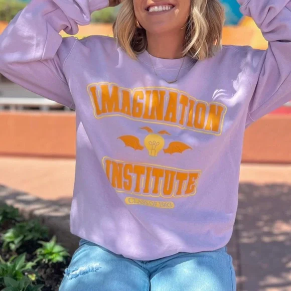 the Lost Bros lavender figment imagination institue epcot sweatshirt large L - Picture 3 of 5